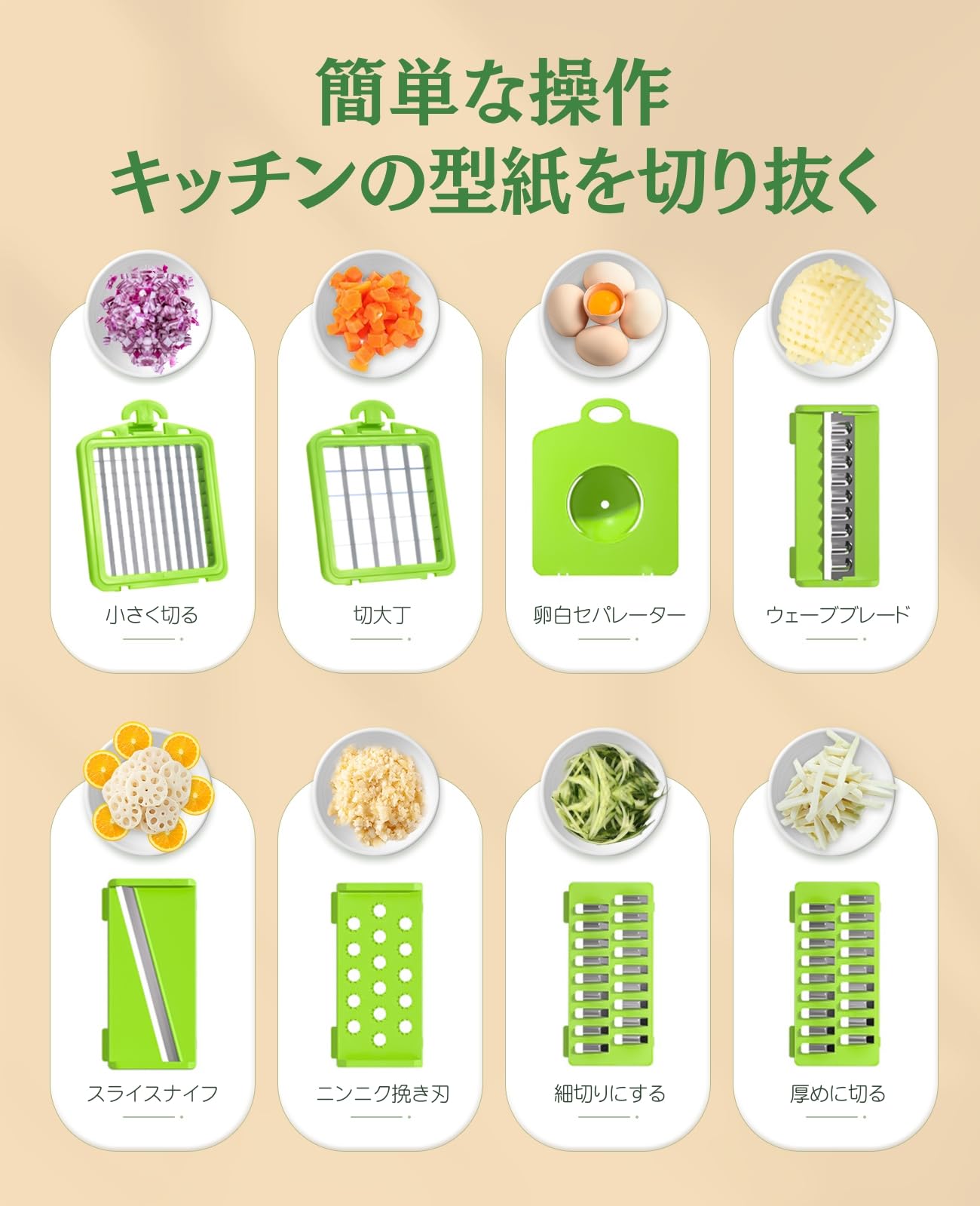 Amazon | AlxMuNao【2025の新型】スライサー 千切り 1台15役 多